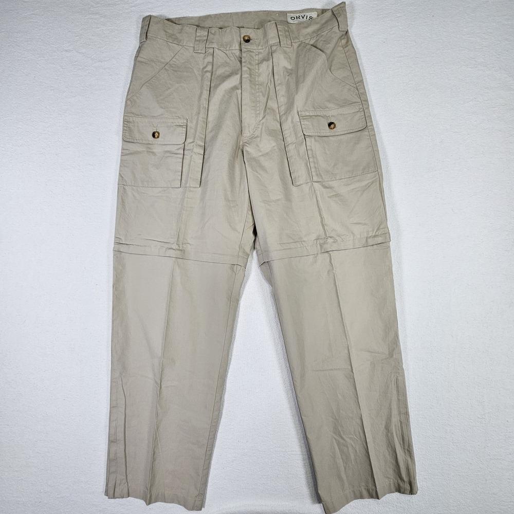 Orvis Pants Mens 36 Outdoor Hike‎ Fishing Zip Off Convertible Pants Ankle Zips